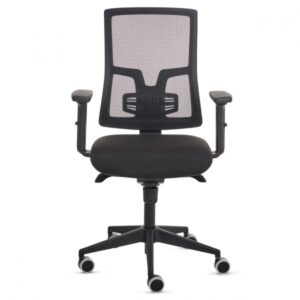 fellowes eleganza silla de oficina respaldo de malla transpirable ajustable en altura soporte lumbar ajustable reposabrazos acolchados 2d ajuste por elevacion de gas tejido ignifugo y ruedas de 65mm color negro