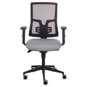 fellowes eleganza silla de oficina respaldo de malla transpirable ajustable en altura soporte lumbar ajustable reposabrazos acolchados 2d ajuste por elevacion de gas tejido ignifugo y ruedas de 65mm color gris/negro
