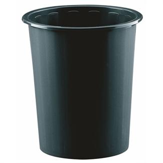 faibo papelera con capacidad de 14l fabricada en polipropileno paredes cerradas apilable color negro