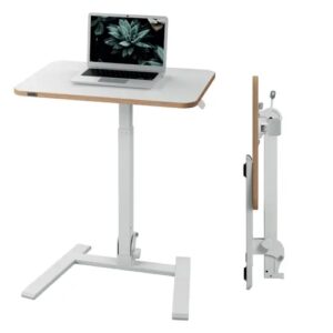 leitz ergo escritorio plegable unipersonal para trabajar sentado o de pie escritorio de 65x46x1,8cm peso maximo soportado 20kg color blanco