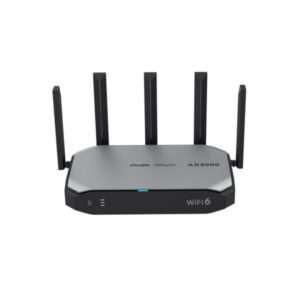 ruijie rg eg105gw x router de doble banda 5 puertos de 1gbps wifi 6 ax3000 velocidad hasta 3gbps carcasa metalica soporte mesh gestion con app color negro y gris