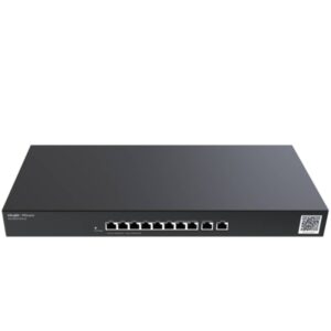 ruijie rg eg310gh e router montaje en rack 1u 10 puertos velocidad hasta 1.5gbps capacidad hasta 300 usuarios gestion en la nube color negro