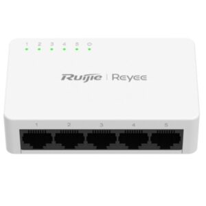 ruijie rg es05g l switch no gestionado 5 puertos velocidad hasta 1gbps carcasa de plastico color blanco