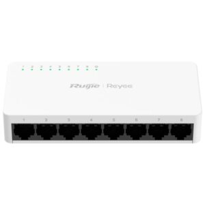 ruijie rg es08f switch de sobremesa 8 puertos velocidad hasta 100mbps carcasa de plastico color blanco