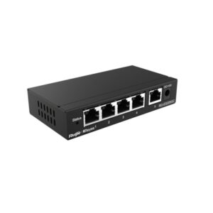 ruijie rg es205gc switch de sobremesa 5 puertos ethernet hasta 1gbps vlan dhcp snooping para seguridad avanzada gestion remota con la nube color negro