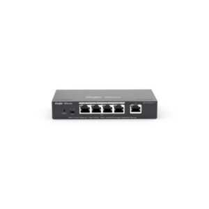 ruijie rg es205gc p switch de sobremesa 5 puertos velocidad hasta 1gbps poe hasta 54w carcasa de acero gestion inteligente color negro