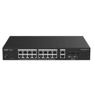 ruijie rg es220gs lp switch 18 puertos ethernet hasta 1gbps 2x sfp 1gbps poe/poe+ hasta 130w gestionado en la nube color negro
