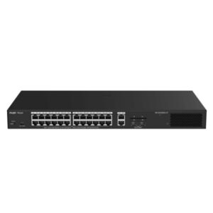 ruijie rg es228gs lp switch 26 puertos ethernet hasta 1gbps 2x sfp 1gbps poe/poe+ hasta 250w gestionado en la nube color negro