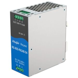 ruijie rg nis pa240 54 fuente de alimentacion industrial potencia hasta 240w salida de 54v y 4.4a compatible con riel din 240w color acero