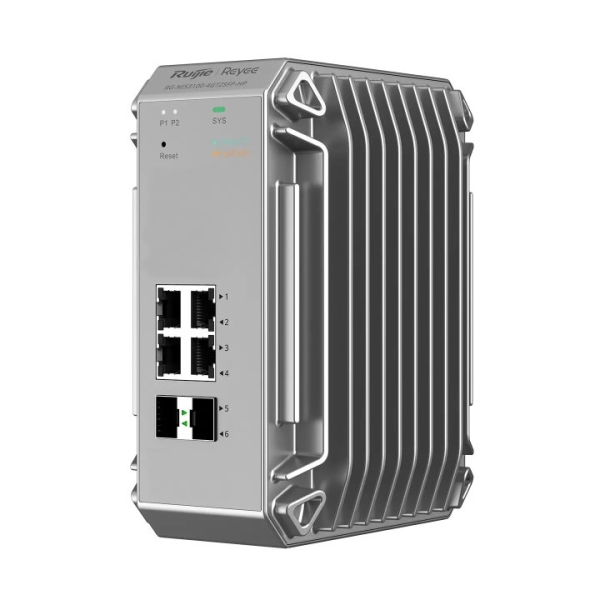 ruijie rg nis3100 4gt2sfp hp switch gestionado en capa 2 4 puertos ethernet hasta 1gbps 2x sfp 1gbps poe/poe+ hasta 120w color gris