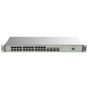 ruijie rg nbs3100 24gt4sfp v2 switch gestionado montaje en rack 1u 24 puertos ethernet hasta 1gbps 4x sfp hasta 1gbps color acero