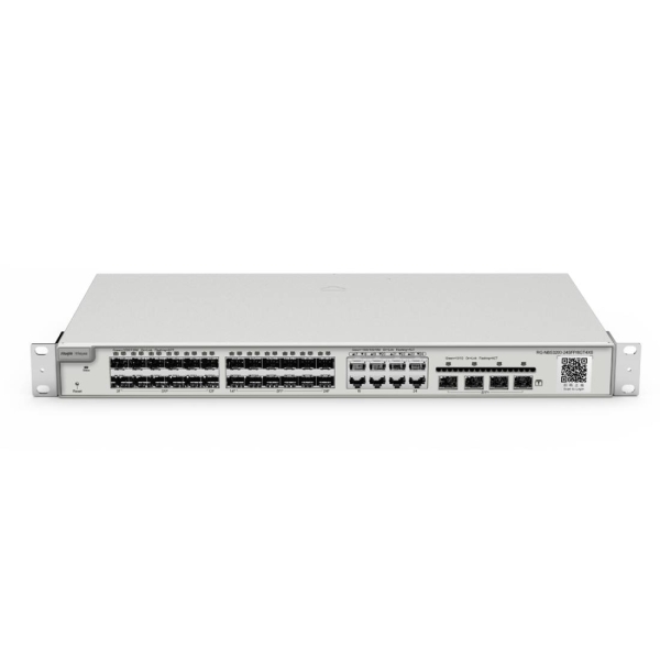 ruijie rg nbs3200 24sfp/8gt4xs switch gestionado en capa 2 montaje en rack 1u 8 puertos ethernet hasta 1gbps 24x sfp hasta 1gbps 4x sfp+ hasta 10gbps carcasa de acero color acero