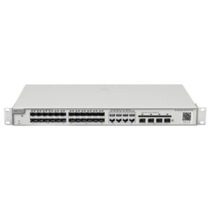 ruijie rg nbs5200 24sfp/8gt4xs switch gestionado montaje en rack 1u 8 puertos ethernet hasta 1gbps 24x sfp hasta 1gbps 4x sfp+ hasta 10gbps carcasa de acero color acero