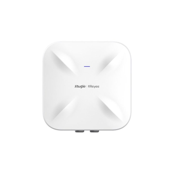 ruijie rg rap6260(g) punto de acceso para exterior doble banda ip68 poe+ 1.8gbps wifi 6 ax1800 antenas internas omnidireccionales ethernet color blanco