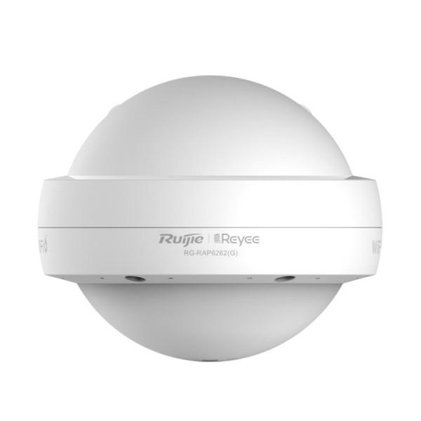 ruijie rg rap6262(g) punto de acceso para exterior doble banda ip68 poe 2x rj45 1.8gbps wifi 6 ax1800 antenas internas omnidireccionales ethernet color blanco