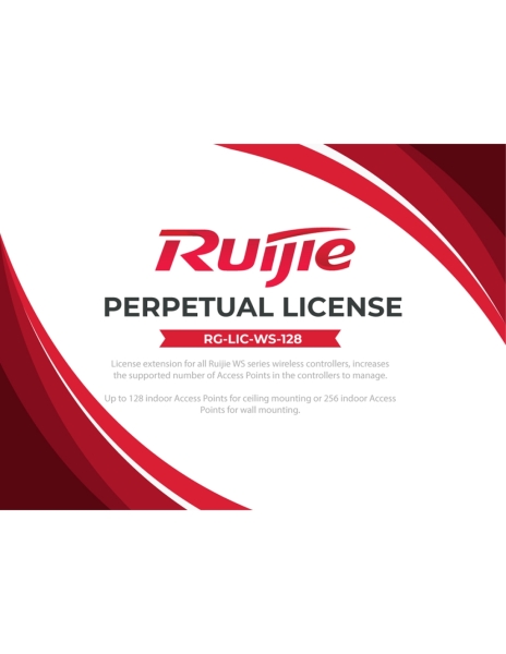 ruijie rg lic ws 128 licencia software 128 puntos de acceso gestionados o 256 puntos de acceso de pared gestion centralizada de la red inalambrica