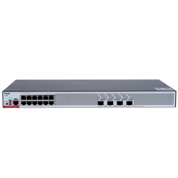 ruijie rg cs83 12gt4xs p switch 12 puertos ethernet hasta 1gbps 4x sfp+ hasta 10gbps poe/poe+ hasta 370w fuente de alimentacion fija color negro y gris