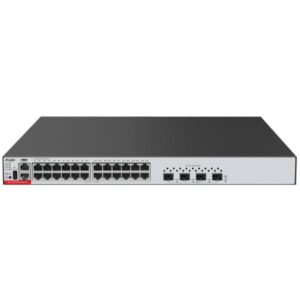 ruijie rg cs83 24gt4xs switch 24 puertos ethernet hasta 1gbps 4x sfp+ hasta 10gbps fuente de alimentacion fija color negro y gris
