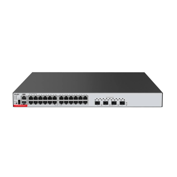 ruijie rg cs83 24gt4xs pd switch modular 24 puertos ethernet hasta 1gbps 4x sfp+ hasta 10gbps poe/poe+ hasta 740w color negro y gris