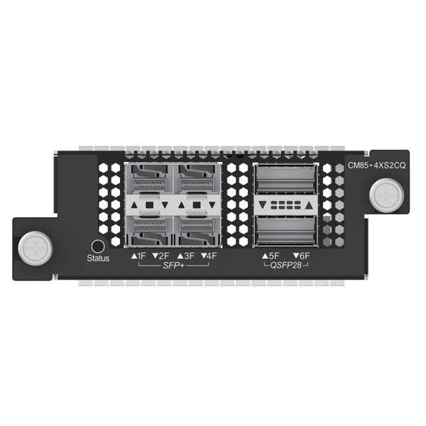 ruijie cm85 4xs2cq tarjeta switch de expansion 4x sfp+ hasta 10gbps 2x qsfp28 hasta 100gbps color negro