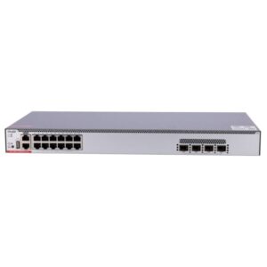 ruijie rg cs86 12xmg4vs up switch con auto negociacion 12 puertos hasta 10gbps 4x sfp28 hasta 25gbps poe/poe+/poe++ 2 ventiladores fijos fuente de alimentacion fija color negro y gris