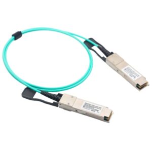 ruijie 100g aoc 10m cable de fibra optica aoc qsfp28 10 metros 100 gbps por canal color turquesa