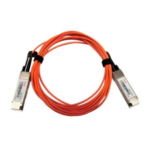 ruijie 40g aoc 5m cable de fibra optica 5 metros 2 modulos transceptores qsfp+ velocidad hasta 40gbps color naranja