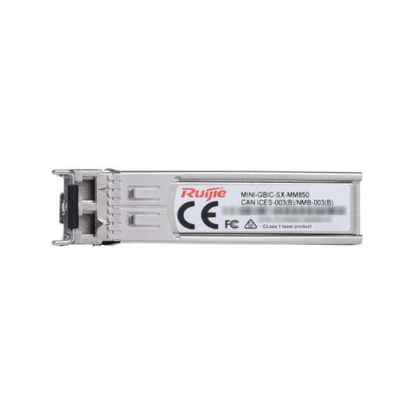 ruijie mini gbic sx mm850 modulo transceptor sfp 1000base sx fibra optica hasta 550m conector lc longitud de onda de 850nm color acero