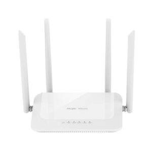 ruijie rg ew1200 router de doble banda 4 puertos velocidad inalambrica hasta 1.2gbps wifi 5 soporte mesh cpu de doble nucleo gestion con app color blanco