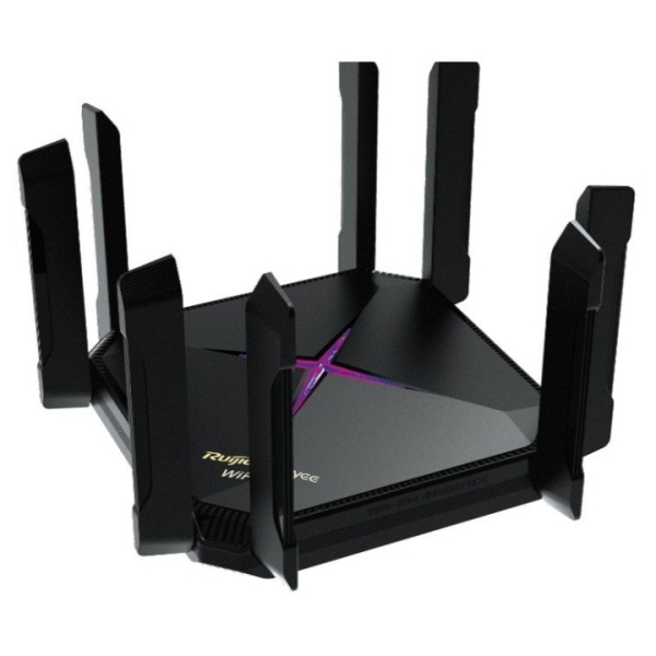 ruijie rg ew6000gx router 5 puertos velocidad inalambrica hasta 6gbps wifi 6 ax6000 soporte mesh color negro