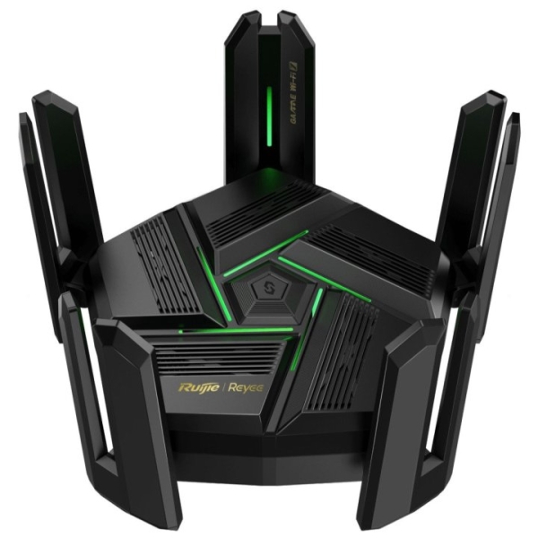 ruijie rg ew7200be pro router de doble banda 9 puertos wifi 7 be7200 velocidad inalambrica hasta 7.2gbps soporte mesh gestion en la nube color negro