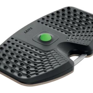 leitz balance board ergo active tabla de bamboleo movimiento de balanceo de bajo impacto bola de masaje extraible superficie de espuma suave y resistente color gris