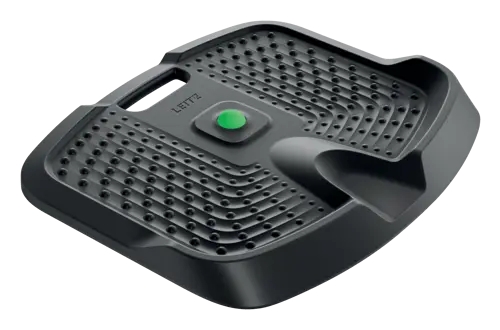 leitz active alfombrilla antifatiga diseñada para mantenerte en movimiento y comodo varias zonas de masaje y bola extraible superficie con textura de espuma de poliuretano acolchada color gris