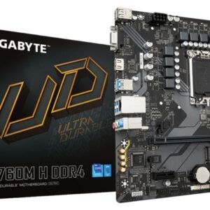 gigabyte b760m h ddr4 placa base intel1700 2x ddr4 m.2, sata, pcie3.0 hdmi, vga, dp, rj 45, usb 3.2 microatx