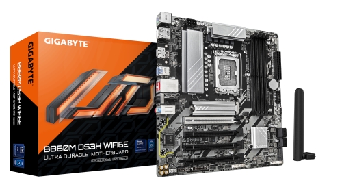 gigabyte b860 ds3h placa base intel 1851 4x ddr5 m.2, sata, pcie3.0 hdmi, vga, dp, rj 45, usb 3.2 microatx