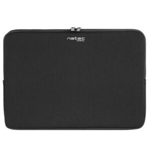 natec coral funda par portatiles de 14.1" neopreno doble cremallera delgada y resistente color negro