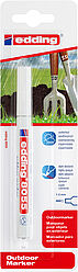 edding 8055 rotulador permanente para exteriores punta redonda 1 2mm tinta resistente al desgaste, roce y luz color blanco