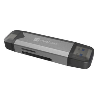 natec scarab 3 lector de tarjetas sd,micro sd, usb 3.1 gen 1, usb a + usb c color gris