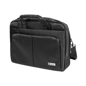 natec gazelle maletin para portatiles de 15,6" multiples bolsillos resistente a salpicaduras gran capacidad color negro