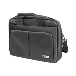 natec gazelle maletin para portatiles de 15,6" multiples bolsillos resistente a salpicaduras gran capacidad color gris