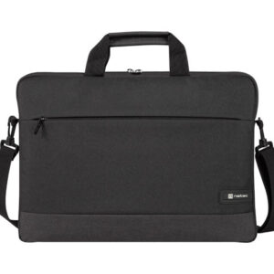 natec goa maletin para portatiles de 15.6" ligero y acolchado bolsillo frontal color negro