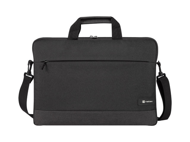 natec goa maletin para portatiles de 15.6" ligero y acolchado bolsillo frontal color negro
