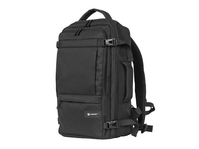 natec camel lite mochila de viaje 2 en 1 para portatiles de 15.6" equipaje de mano de 19 litros color negro