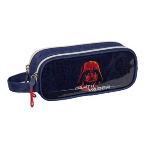 safta star wars portatodo 2 compartimentos con cremallera asa lateral capacidad 1l 21x8x6cm color azul marino