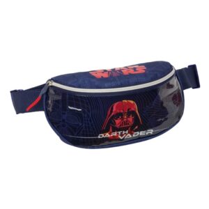 safta star wars bolsa de cintura cremallera cintas ajustables cierre de pvc 23x14x9cm color azul marino