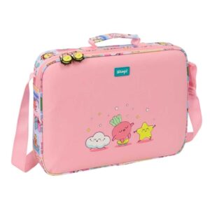 safta mr. wonderful comic maletin con cremallera bandolera ajustable asa forrada doble tirador fondo semirigido 38x28x6cm color rosa