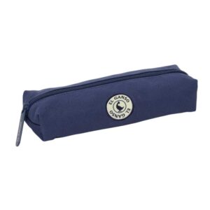 safta el ganso jeans portatodo rectangular goma elastica trasera cremallera 22x4x7cm color azul marino