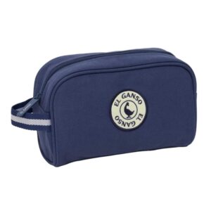 safta el ganso jeans neceser interior forrado asa de mano lateral organizadores con compartimentos 24x15x10cm color azul marino