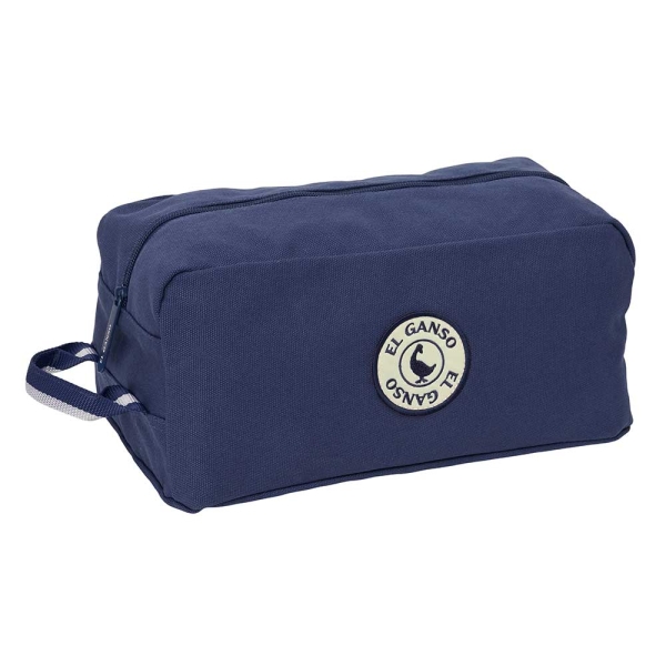 safta el ganso jeans zapatillero capacidad 9l asa de mano lateral 34x15x18cm color azul marino