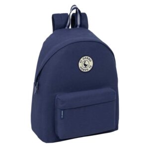 safta el ganso jeans mochila bolsillo frontal espalda acolchada hombreras ergonomicas cremallera con doble tirador asa de mano 33x42x15cm color azul marino